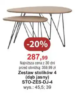 Meble Bodzio Zestaw stolików 4 (dąb jasny) oferta