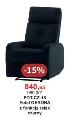 Meble Bodzio Fotel GERONA czarny oferta