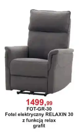 Meble Bodzio Fotel elektryczny RELAXIN 30 z funkcją relax grafit oferta
