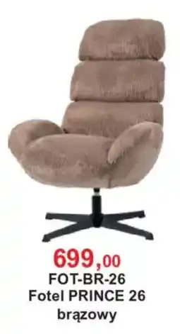 Meble Bodzio Fotel PRINCE 26 brązowy oferta