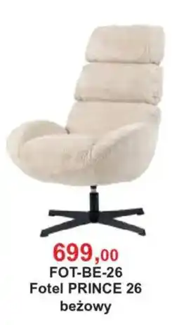 Meble Bodzio Fotel PRINCE 26 beżowy oferta