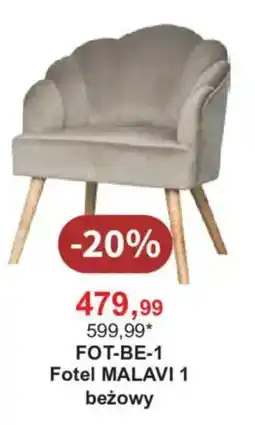 Meble Bodzio Fotel MALAVI 1 beżowy oferta