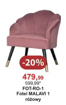 Meble Bodzio Fotel MALAVI 1 różowy oferta