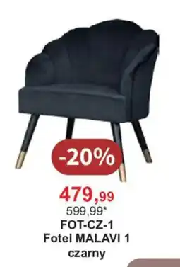 Meble Bodzio Fotel MALAVI 1 czarny oferta
