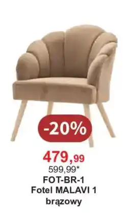 Meble Bodzio Fotel MALAVI 1 brązowy oferta