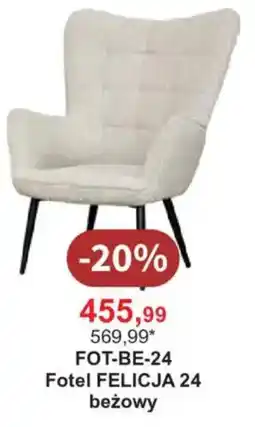 Meble Bodzio Fotel FELICJA 24 beżowy oferta