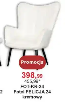 Meble Bodzio Fotel FELICJA 24 kremowy oferta