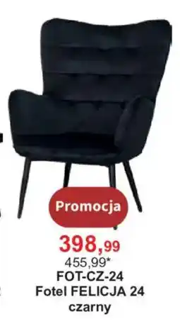 Meble Bodzio Fotel FELICJA 24 czarny oferta