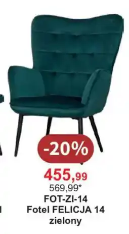 Meble Bodzio Fotel FELICJA 14 zielony oferta