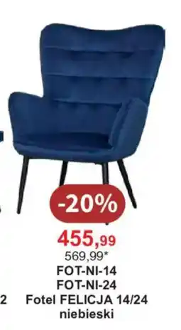 Meble Bodzio Fotel FELICJA 14/24 niebieski oferta