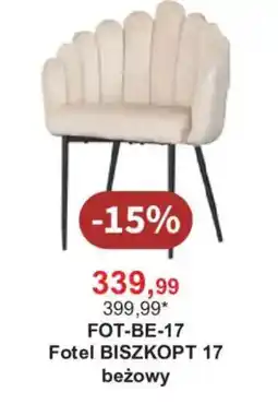 Meble Bodzio Fotel BISZKOPT 17 beżowy oferta