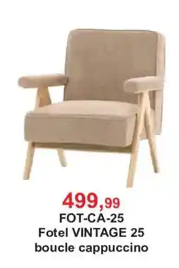 Meble Bodzio Fotel VINTAGE 25 boucle cappuccino oferta