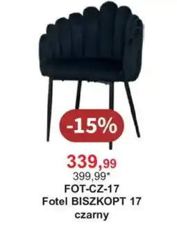 Meble Bodzio Fotel BISZKOPT 17 czarny oferta