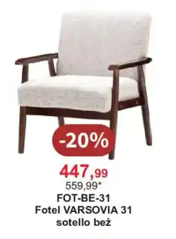 Meble Bodzio Fotel VARSOVIA 31 sotello beż oferta