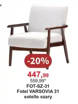 Meble Bodzio Fotel VARSOVIA 31 sotello szary oferta
