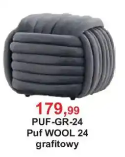 Meble Bodzio Puf WOOL 24 grafitowy oferta