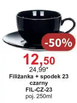 Meble Bodzio Filiżanka + spodek 23 czarny oferta