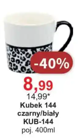Meble Bodzio Kubek 144 czarny/biały oferta