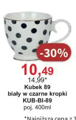 Meble Bodzio Kubek 89 biały w czarne kropki oferta