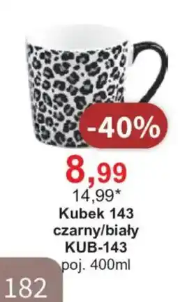 Meble Bodzio Kubek 143 czarny/biały oferta