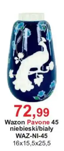 Meble Bodzio Wazon Pavone 45 niebieski/biały oferta