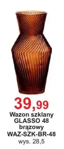 Meble Bodzio Wazon szklany GLASSO 48 brązowy oferta