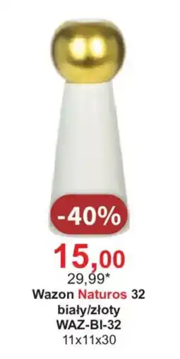 Meble Bodzio Wazon Naturos 32 biały/złoty oferta