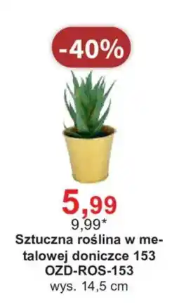 Meble Bodzio Sztuczna roślina w metalowej doniczce 153 oferta