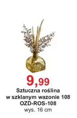 Meble Bodzio Szczuczna roślina w szklanym wazonie 108 oferta