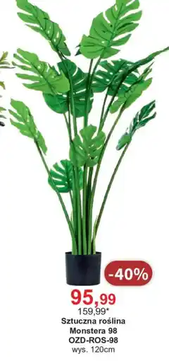 Meble Bodzio Sztuczna roślina Monstera 98 oferta