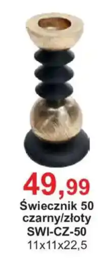 Meble Bodzio Świecznik 50 czarny/złoty oferta