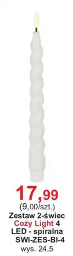 Meble Bodzio Zestaw 2-świec Cozy Light 4 LED - spiralna oferta