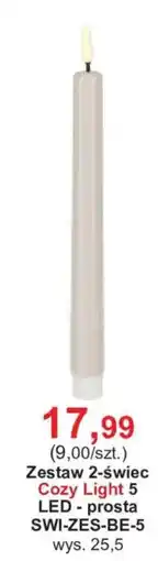 Meble Bodzio Zestaw 2-swiec Cozy Light 5 LED - prosta oferta