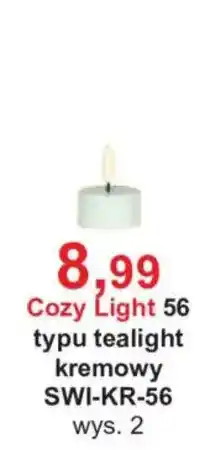 Meble Bodzio Cozy Light 56 typu tealight kremowy oferta