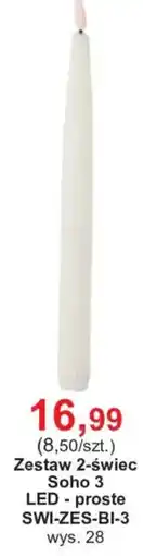 Meble Bodzio Zestaw 2-świec Soho 3 LED - proste oferta