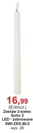 Meble Bodzio Zestaw 2-świec Soho 2 LED - żebrowane oferta