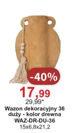 Meble Bodzio Wazon dekoracyjny 36 duży - kolor drewna oferta