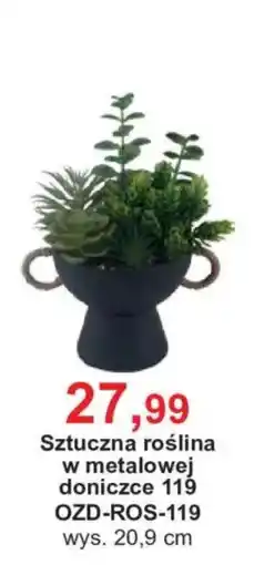 Meble Bodzio Sztuczna roślina w metalowej doniczce oferta
