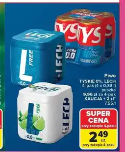 Carrefour Piwo bezalkoholowe Lech Free 4-pak oferta