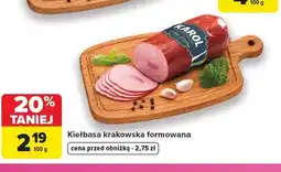 Carrefour Kiełbasa krakowska formowana Karol oferta