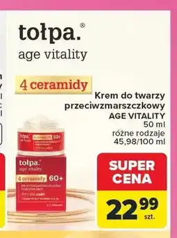Carrefour Krem do twarzy przeciwzmarszczkowy Tołpa Age Vitality 4 ceramidy oferta