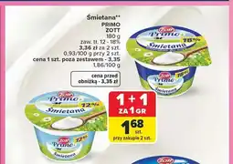 Carrefour Śmietana 12% Zott Primo oferta