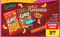 Carrefour Chrupki orzechowe Lorenz Curly Classic oferta
