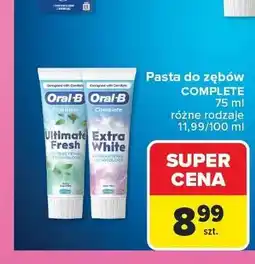 Carrefour Pasta do zębów Oral-B Complete Extra White oferta