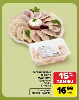 Carrefour Pierogi ręcznie lepione Maćkowe z jagodami oferta