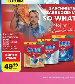 Carrefour Kapsułki do zmywarki Somat Excellence Premium 5in1 oferta