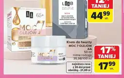 Carrefour Krem do twarzy bogaty regenerujący Moc 7 Olejów AA oferta