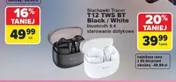 Carrefour Słuchawki bezprzewodowe Tracer T12 TWS BT Black oferta
