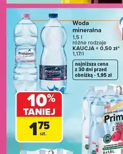 Carrefour Woda mineralna Primavera niegazowana oferta