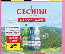 Carrefour Woda mineralna Cechini Muszyna wysokonasycona oferta
